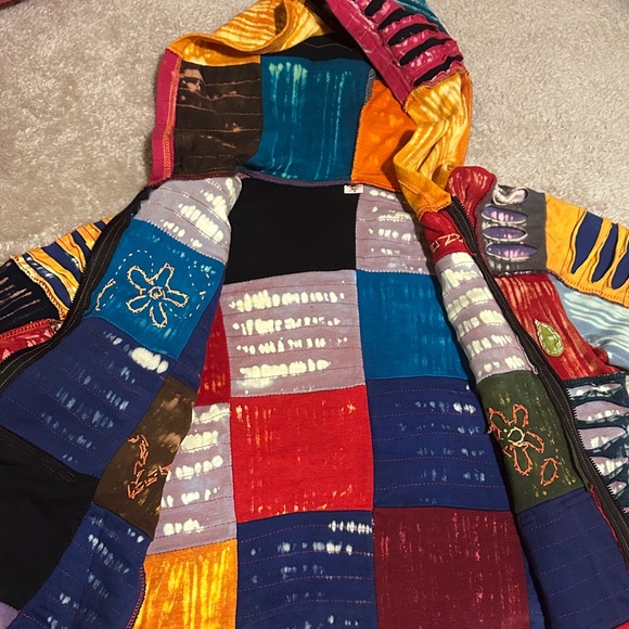 Colorful Patchwork Hoodie - Picture 3 of 5